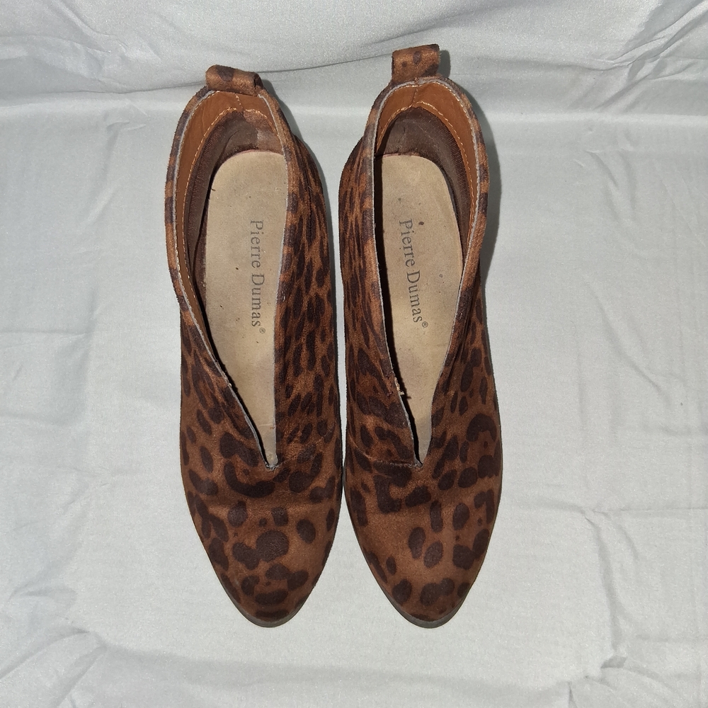 Pierre Dumas Brown Leopard Heeled Boots